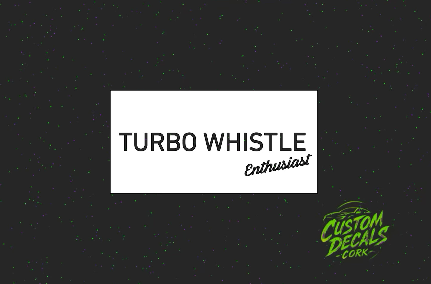 TURBO WHISTLE Enthusiast Vinyl Decal | Funny Car Sticker