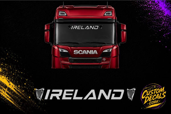 IRELAND harp large vinyl decal for vehicles by Custom Decals Cork