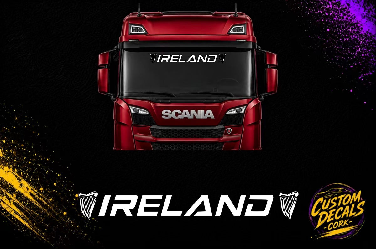 IRELAND harp large vinyl decal for vehicles by Custom Decals Cork
