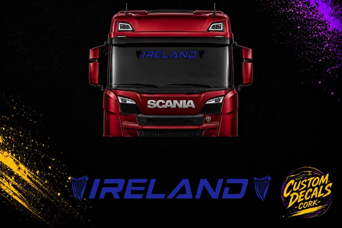 IRELAND harp large vinyl decal for vehicles by Custom Decals Cork