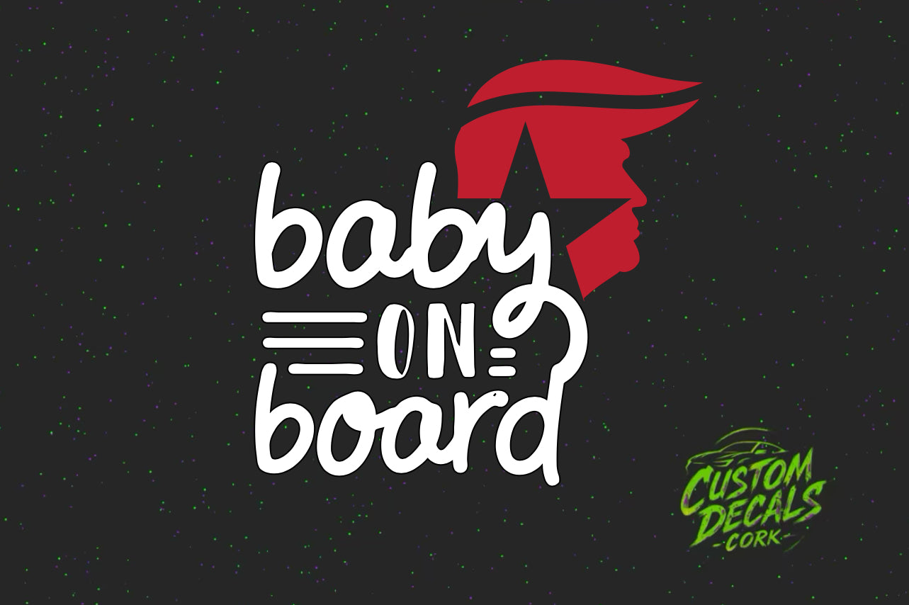 Funny Baby on Board | Vinyl Sticker | white + colour