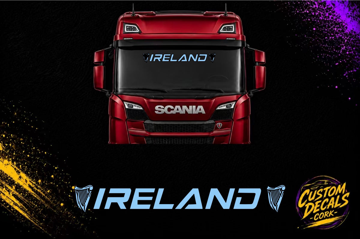 IRELAND harp large vinyl decal for vehicles by Custom Decals Cork