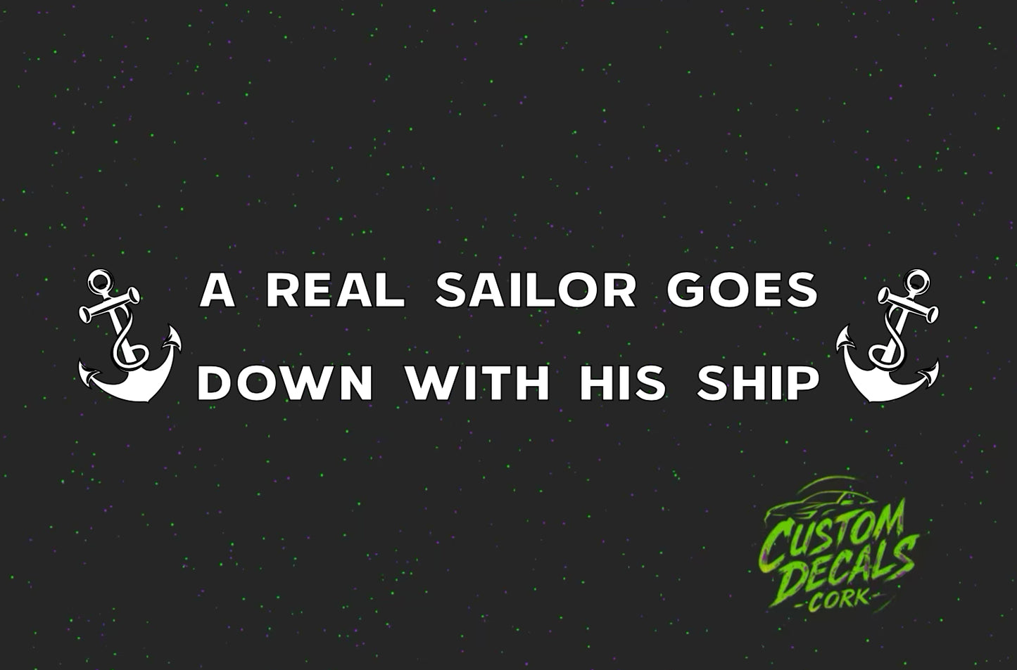 A real sailor goes down with his ship