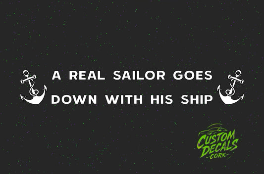 A real sailor goes down with his ship