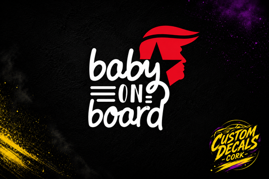 Funny Baby on Board | Vinyl Sticker | white + colour