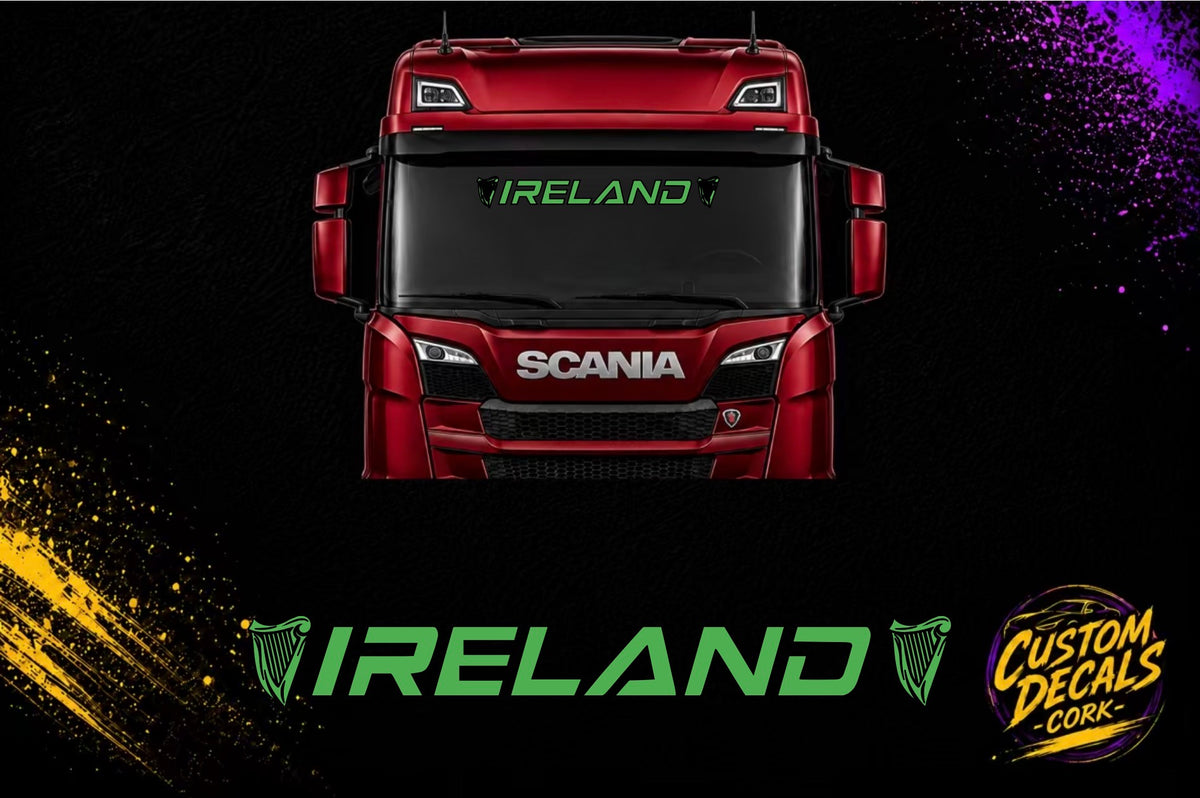 IRELAND harp large vinyl decal for vehicles by Custom Decals Cork