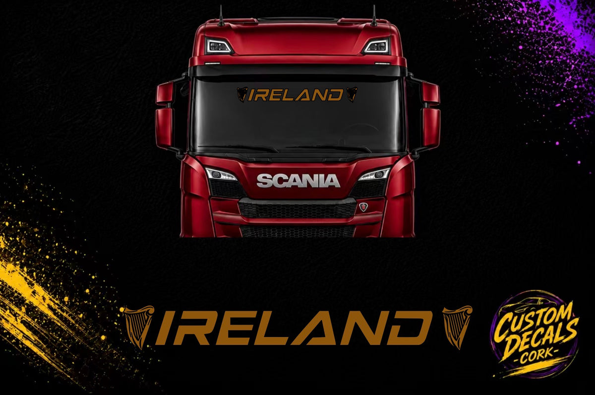 IRELAND harp large vinyl decal for vehicles by Custom Decals Cork