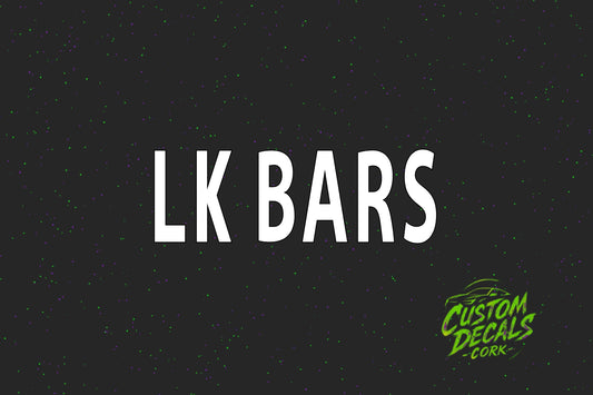 20 Custom Stickers LK BARS 6cm x 2cm
