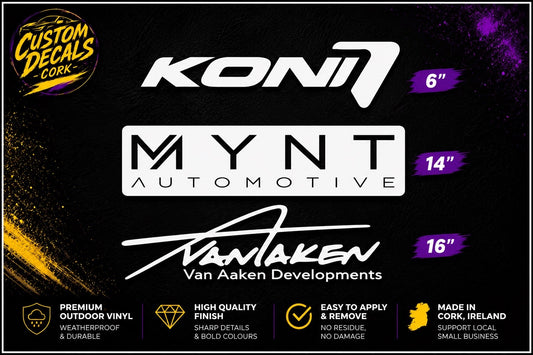 Performance Starter Pack | Mynt, Van Aaken & Koni Vinyl Decals