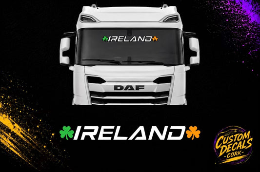 IRELAND shamrock large vinyl decal for vehicles by Custom Decals Cork