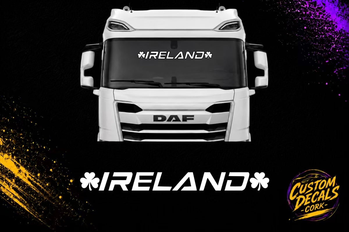 IRELAND shamrock large vinyl decal for vehicles by Custom Decals Cork