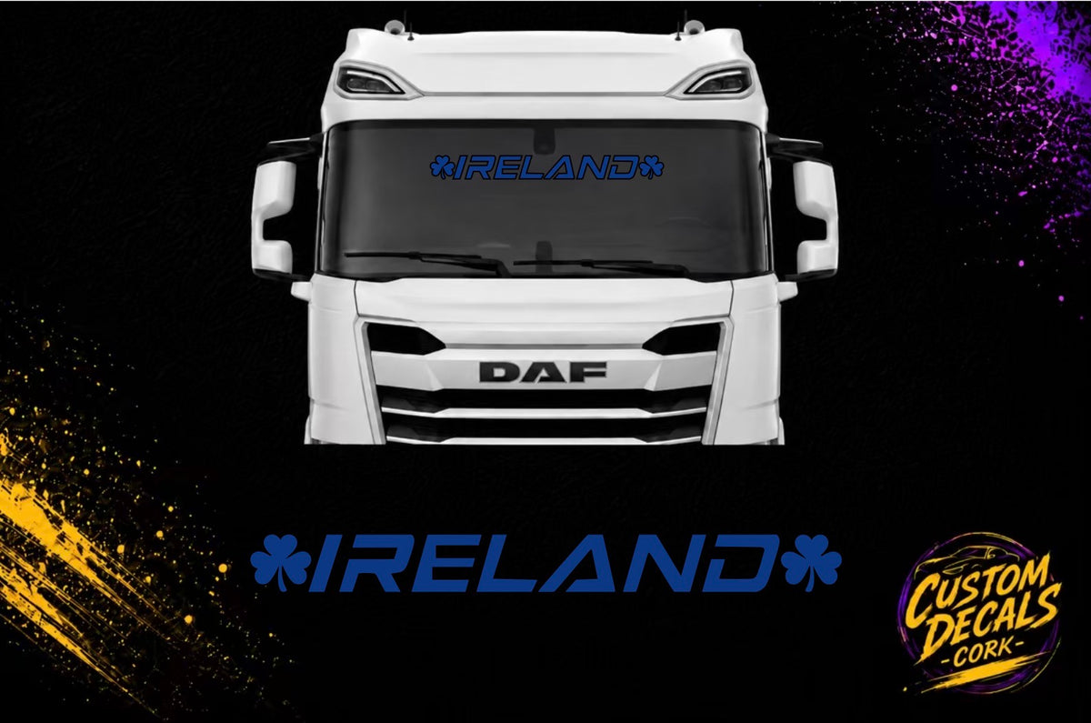 IRELAND shamrock large vinyl decal for vehicles by Custom Decals Cork