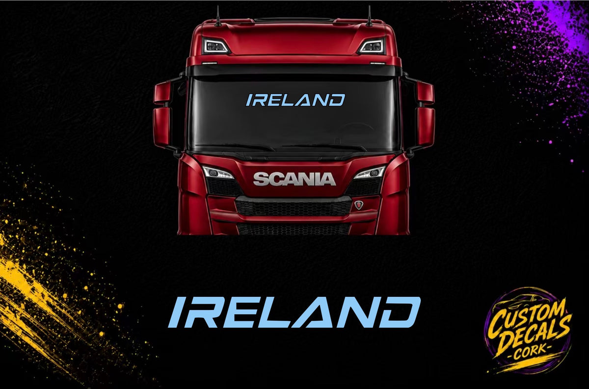 IRELAND large vinyl decal for vehicles by Custom Decals Cork
