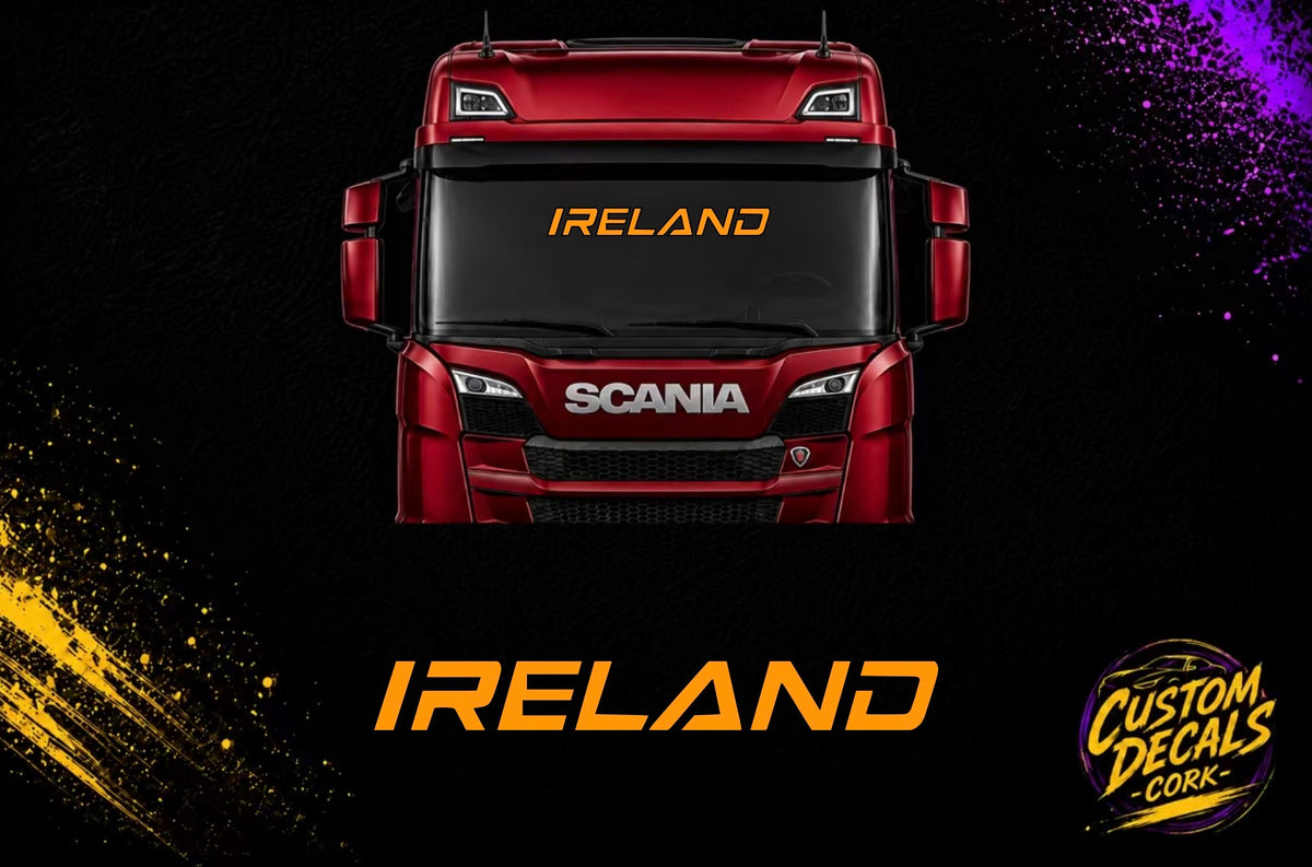 IRELAND large vinyl decal for vehicles by Custom Decals Cork